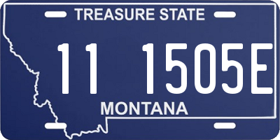 MT license plate 111505E