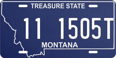 MT license plate 111505T