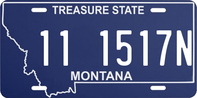 MT license plate 111517N