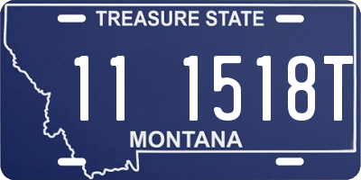 MT license plate 111518T