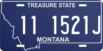 MT license plate 111521J