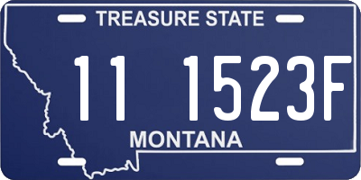 MT license plate 111523F