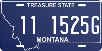MT license plate 111525G