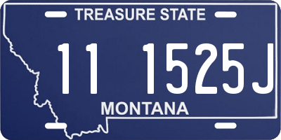 MT license plate 111525J