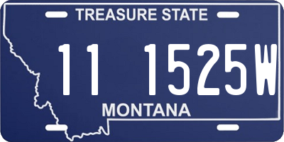 MT license plate 111525W