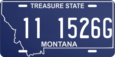 MT license plate 111526G