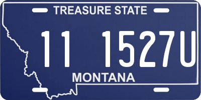 MT license plate 111527U