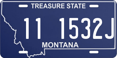 MT license plate 111532J