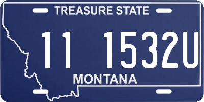 MT license plate 111532U