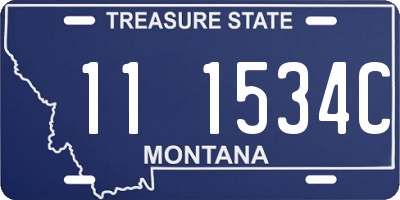 MT license plate 111534C