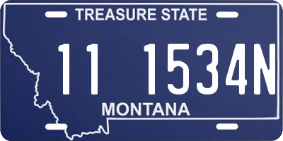 MT license plate 111534N