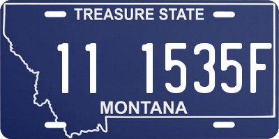 MT license plate 111535F