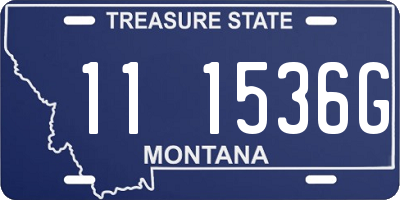 MT license plate 111536G
