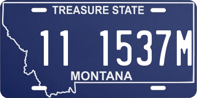 MT license plate 111537M
