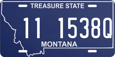 MT license plate 111538Q