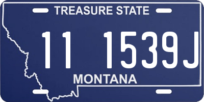 MT license plate 111539J
