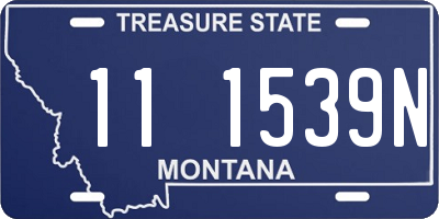 MT license plate 111539N