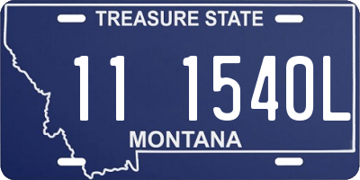 MT license plate 111540L