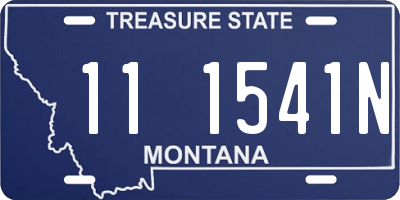MT license plate 111541N