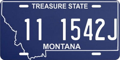MT license plate 111542J