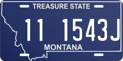 MT license plate 111543J