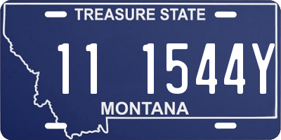 MT license plate 111544Y