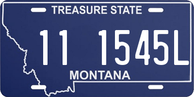 MT license plate 111545L