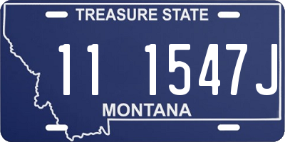 MT license plate 111547J