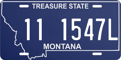 MT license plate 111547L