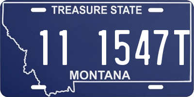 MT license plate 111547T