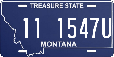 MT license plate 111547U