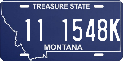MT license plate 111548K