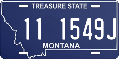 MT license plate 111549J