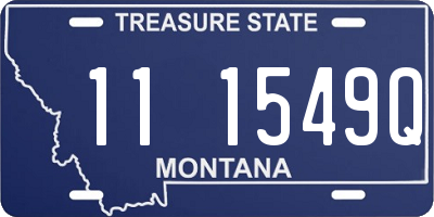 MT license plate 111549Q