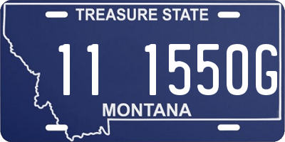 MT license plate 111550G
