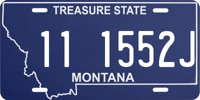 MT license plate 111552J