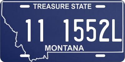 MT license plate 111552L