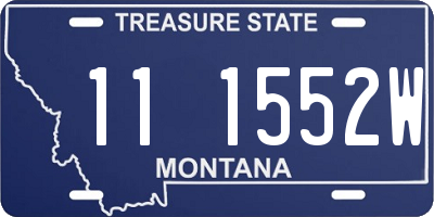 MT license plate 111552W