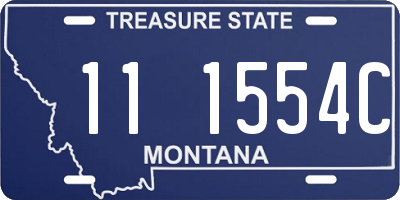 MT license plate 111554C