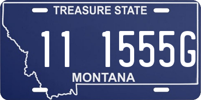 MT license plate 111555G