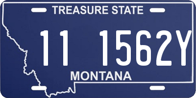 MT license plate 111562Y