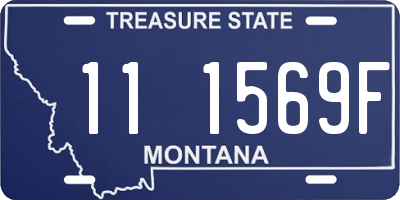 MT license plate 111569F