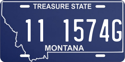 MT license plate 111574G