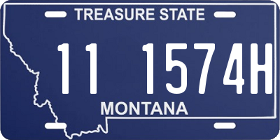 MT license plate 111574H