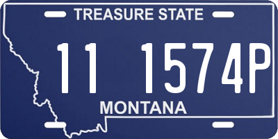 MT license plate 111574P