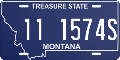 MT license plate 111574S