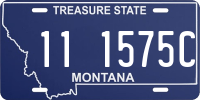MT license plate 111575C