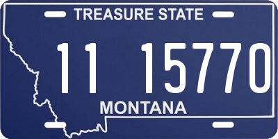 MT license plate 111577O