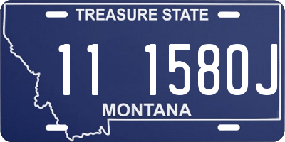 MT license plate 111580J