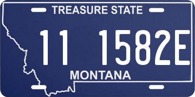 MT license plate 111582E